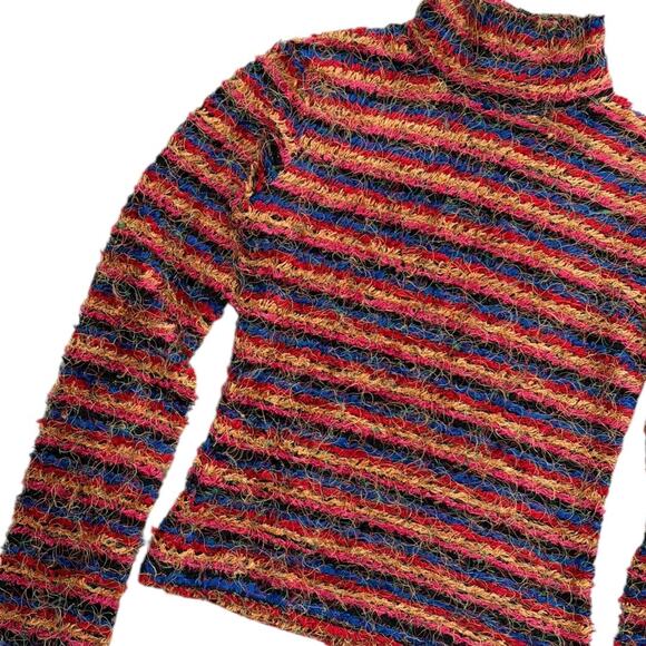 Y2k Cache Fuzzy Piñata Rainbow Sweater - Picture 2 of 8